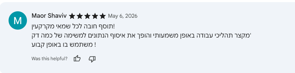 ביקורת נוספת מהקהילה